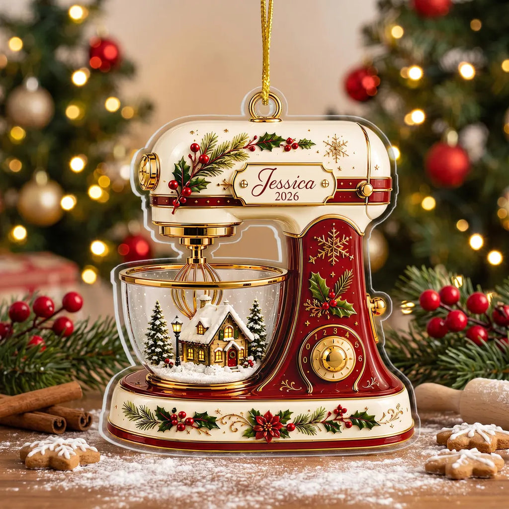 Personalized Baking Mixer Acrylic Ornament, Custom Name Christmas Keepsake (2026)
