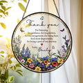 Personalized Thank You Stained Glass Suncatcher, Custom Teacher Appreciation Gift, Coworker Gifts, Mentor Gift, Mother's Day Keepsake.SUNPETAL02