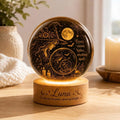 Personalized Witch Crystal Ball Night Light, Halloween LED Lamp, Fortune Teller Decor. LEDPETAL17