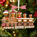 Custom Gingerbread Family Christmas Ornament,Custom Train Cookie Ornament 2026,Family Christmas Gift,Holiday Keepsake, Christmas Tree Decor, COPETAL57