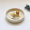 Custom Pet Jewelry Tray Personalized Floral Jewelry Tray Pet Figurine Ceramic Jewelry Tray Personalized Gifts for Pet Lovers Pet Memorial. CPPETAL06