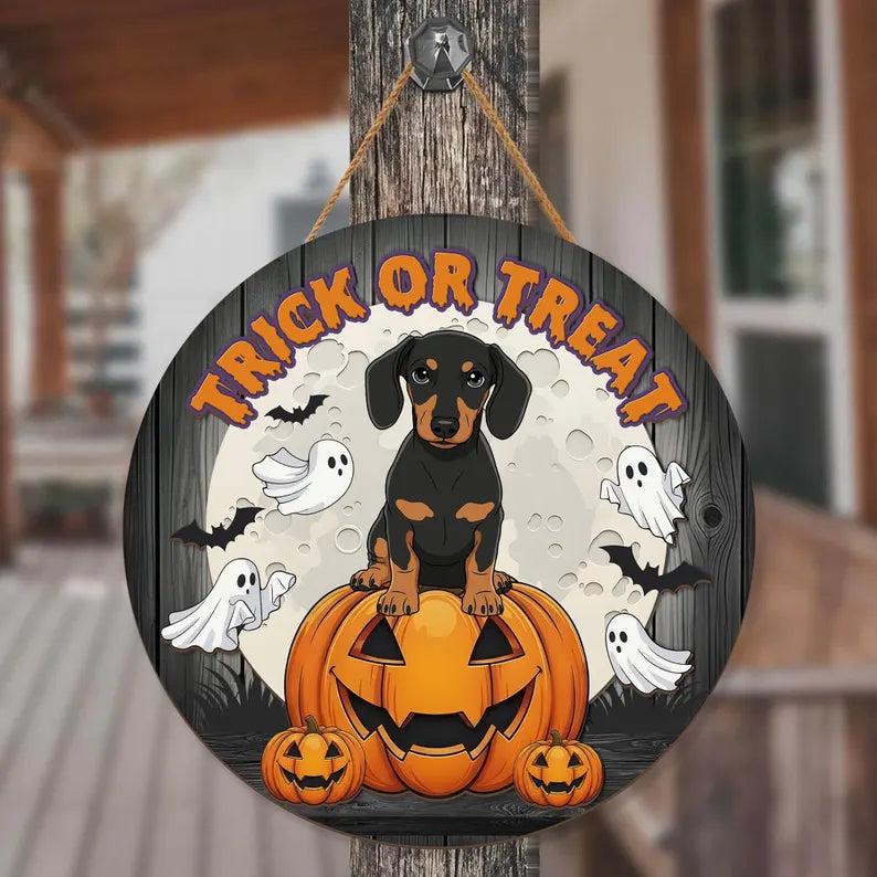 Custom Pet Photo Spooky Season Door Sign, Halloween Decor. HLWDHPETAL11