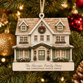 Personalized 2D Flat Family Home Christmas Ornament, Custom House Address Wooden Ornament, New Home Gift, Housewarming Keepsake 	COPETAL04
