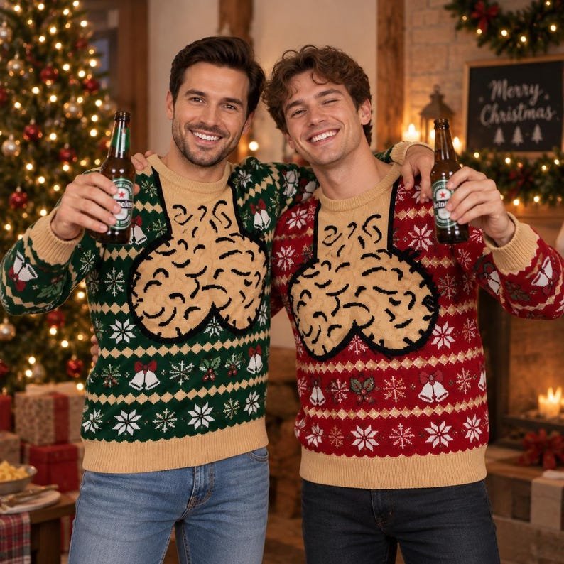 Funny Ugly Christmas Sweater, Weird Christmas Party Shirt, Holiday Sweatshirts, Novelty Xmas Outfit, Christmas Gift UXMAS01