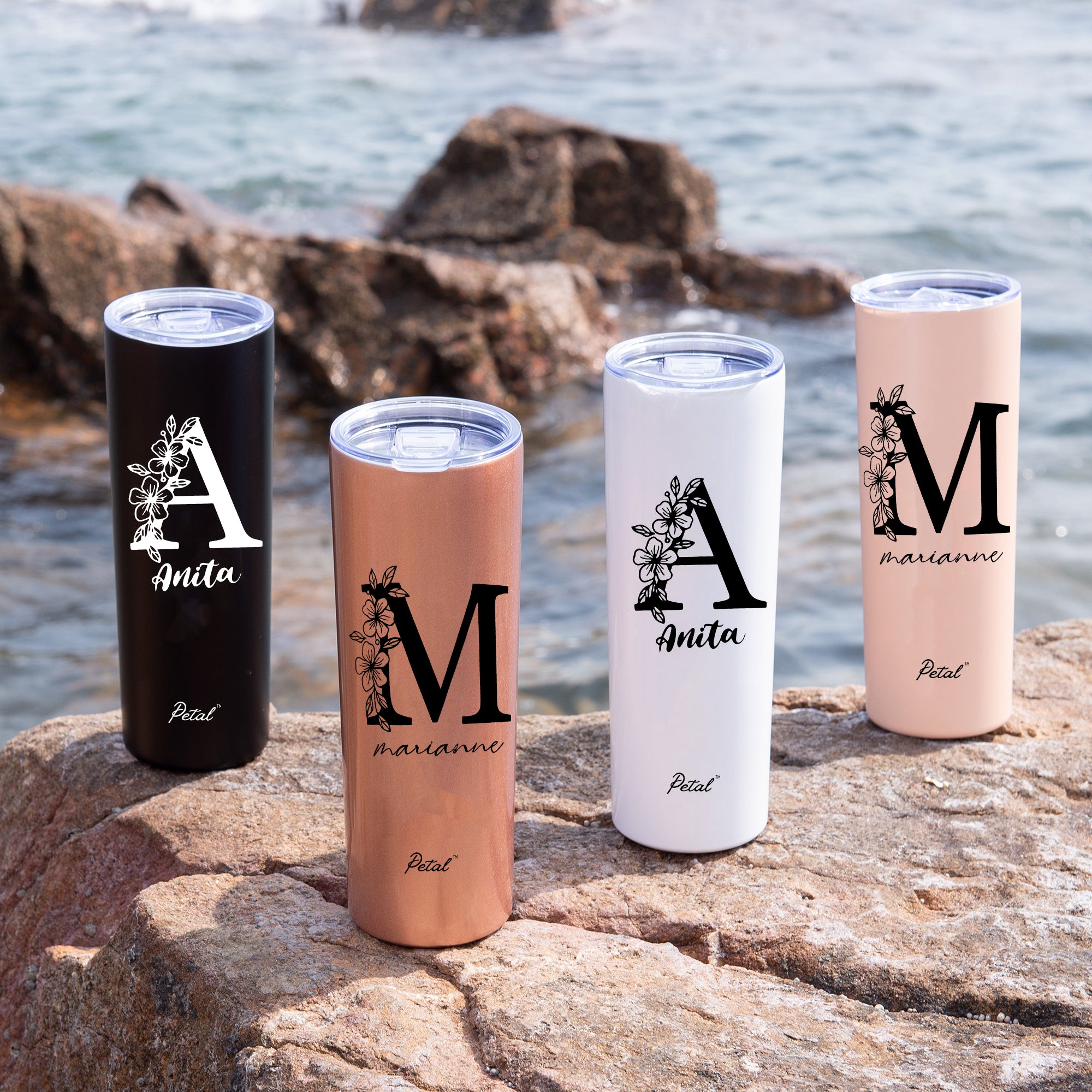 Personalized Flower Girl 30oz Skinny Glitter Tumbler, Bridesmaid Gift, Custom Name Travel Cup, Birthday Gift, Gift For Her Mother