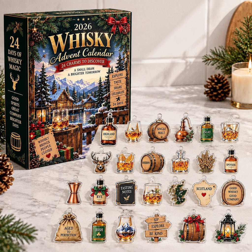 Whiskey Advent Calendar 2026, Christmas Countdown Calendar, Whiskey Lover Gift, Bar Decor Gift, Unique Christmas Gift AXMAS20