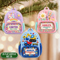 Personalized Backpack Ornament 2026, Kindergarten Ornament, First Day of School Gift, Class Of 2026, 2D Acrylic Christmas Keepsake for Kids ACRYLICOR20