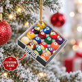 Personalized Billiards Acrylic Ornament, Custom Name Pool Ball Christmas Decoration, Pool Player Keepsake ACRYLICOR21