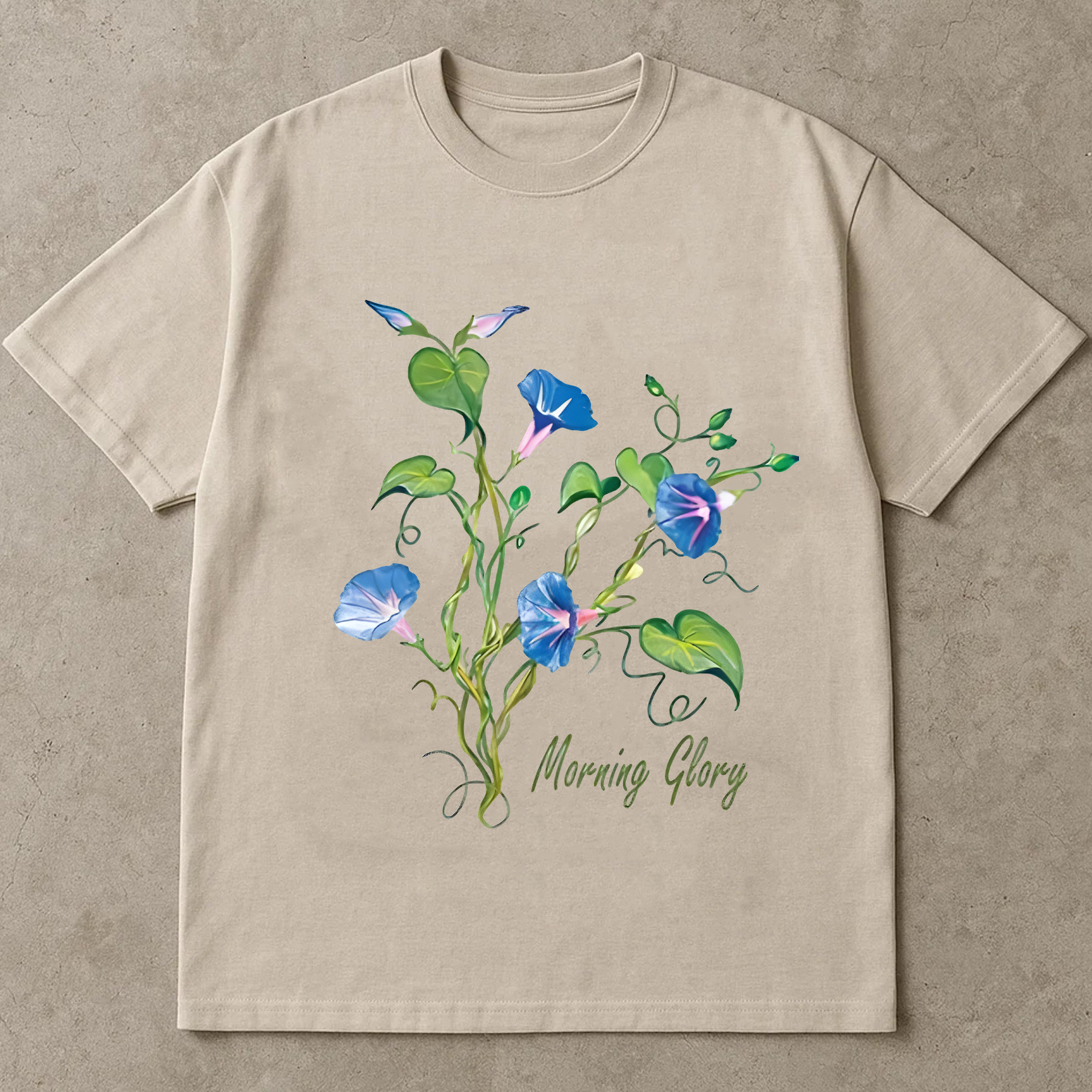Morning Glory Flower Shirt, September Birth Month Tee, Watercolor Botanical T-Shirt, Floral Aesthetic Shirt, Wildflower Gift Tee
