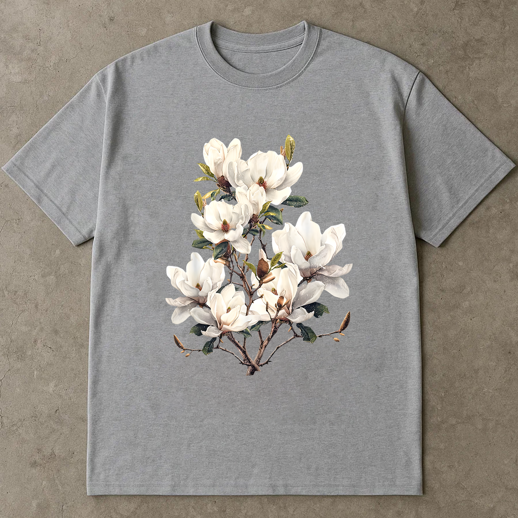 Vintage Magnolia Shirt, Botanical Flower Tee, Southern Magnolia Graphic T-Shirt, Nature Lover Top, Aesthetic Floral Shirt