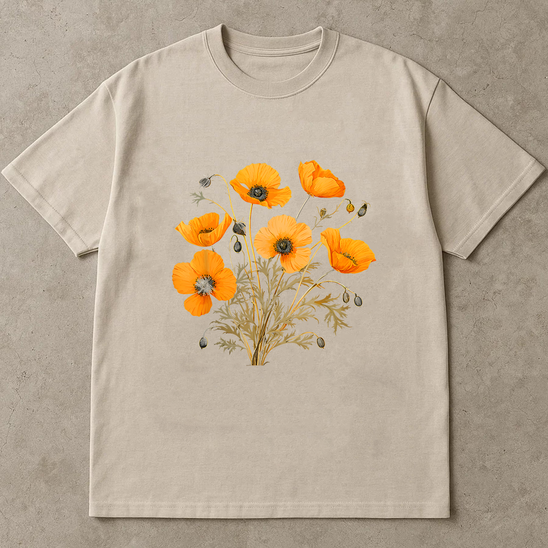 Vintage Poppy Shirt, Red Wildflower Graphic Tee, Botanical Illustration T-Shirt, Floral Aesthetic Top, Retro Nature Shirt