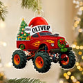 Personalized Monster Truck Christmas Ornament with Name, Kids Boy Xmas Gifts, 2026 Ornament, Christmas Gift for Nephew Son Grandson ACRYLICOR25