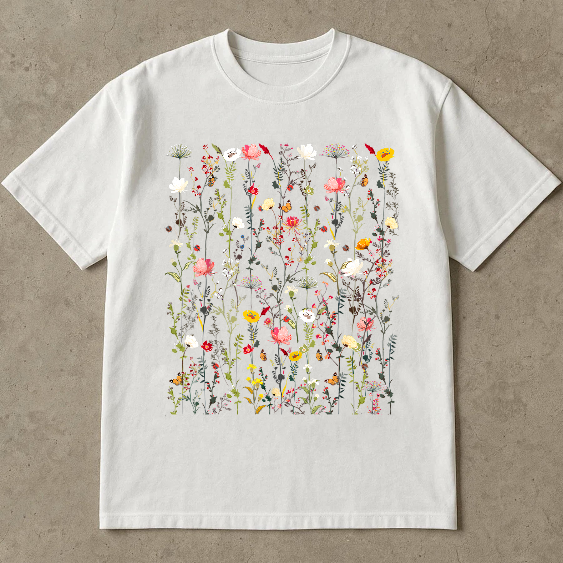 Vintage Chamomile Shirt, Daisy Wildflower Tee, Herbal Flower Graphic T-Shirt, Botanical Illustration Top, Aesthetic Floral Shirt