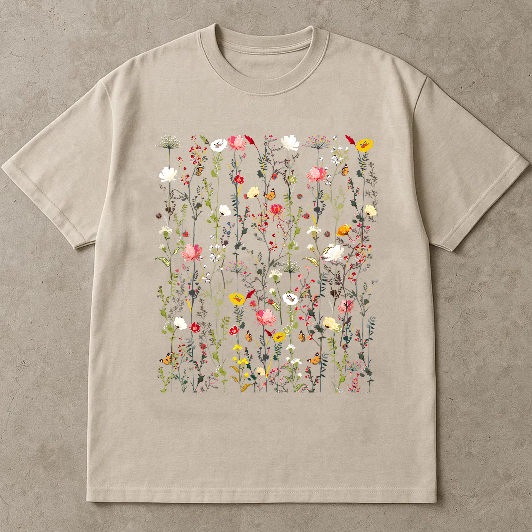 Vintage Chamomile Shirt, Daisy Wildflower Tee, Herbal Flower Graphic T-Shirt, Botanical Illustration Top, Aesthetic Floral Shirt