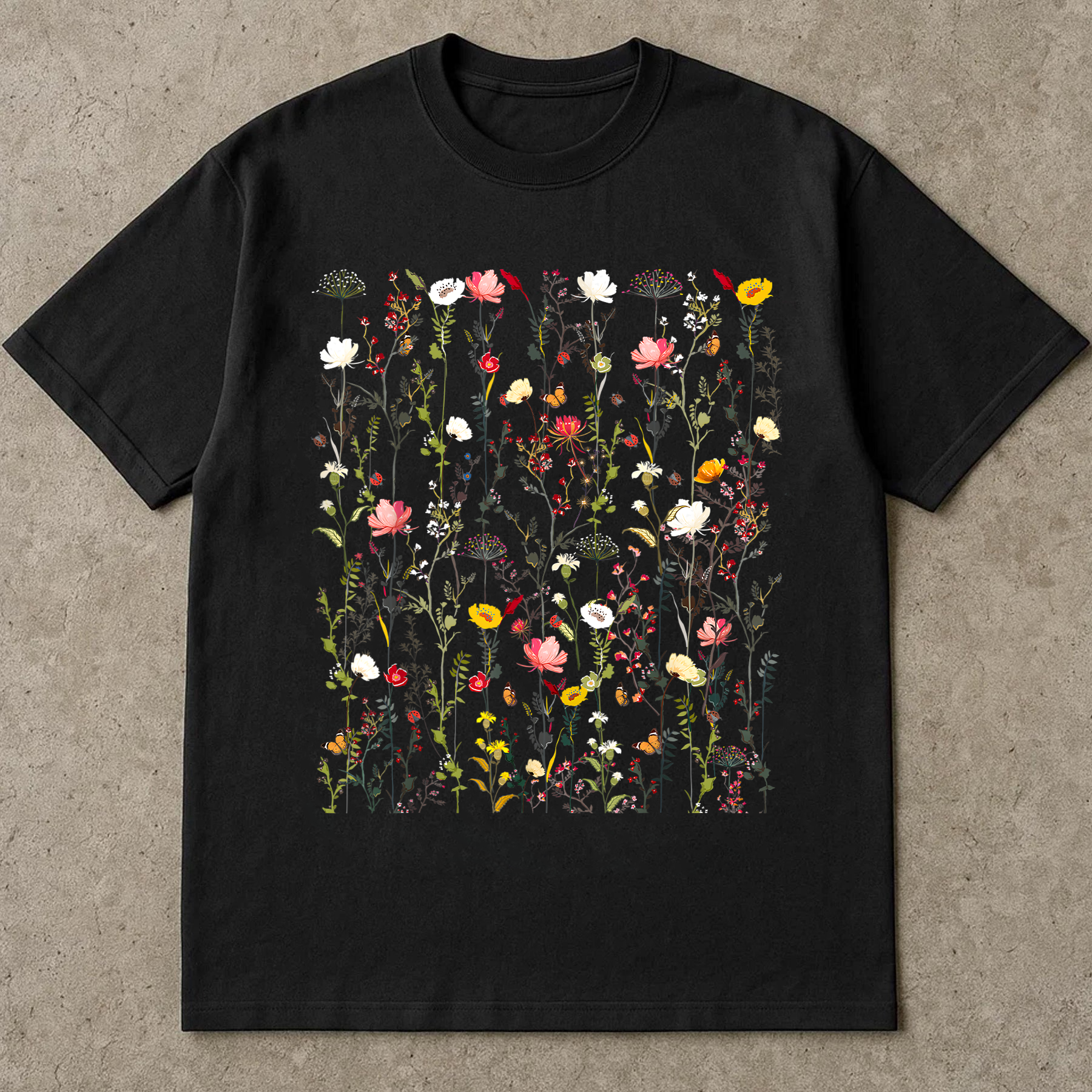 Vintage Chamomile Shirt, Daisy Wildflower Tee, Herbal Flower Graphic T-Shirt, Botanical Illustration Top, Aesthetic Floral Shirt