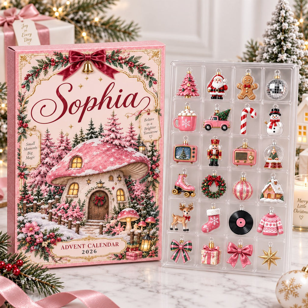 Personalized Christmas Advent Calendar 2026, Custom Name Countdown Calendar, Christmas Gift for Kids, Family Holiday Tradition Gift AXMAS26