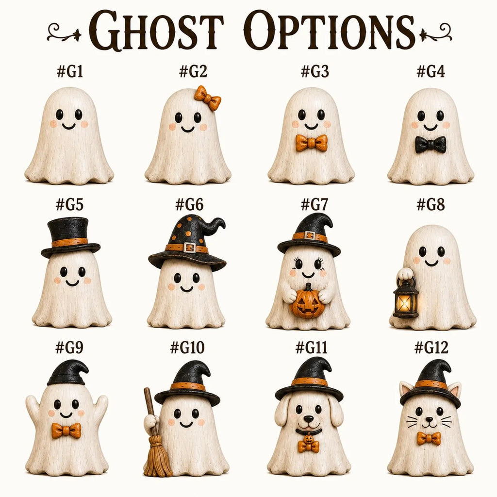 Personalized Halloween Gang Wood Sign, 3D Layered Ghost Family Decor With Custom Names, Crescent Moon Shelf Sitter For Fall Mantel. WBPETAL17