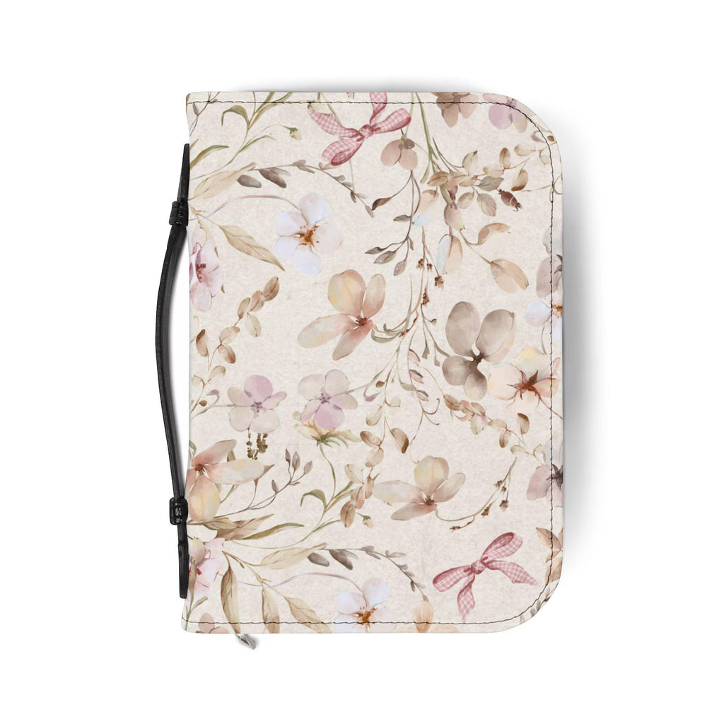 Vintage Floral Bible Cover, Pastel Botanical Scripture Case, Christian Gift for Women. BCPETAL15