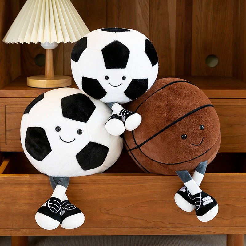 Fun Football Doll Long-Legged Basketball Man Plush Doll Creative Children's Birthday Gift Doll Machine Cross-Border Wedding. CPFPETAL14