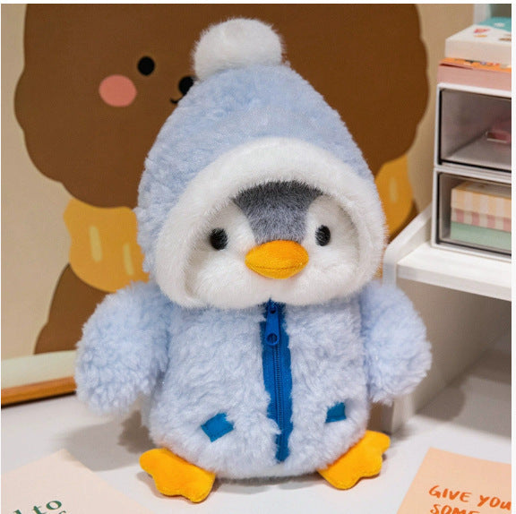 Cross-Border Costume Penguin Doll, Hooded Penguin Plush Toy, Comfort Doll, Polar Animal Figurine, Birthday Gift. CPFPETAL5