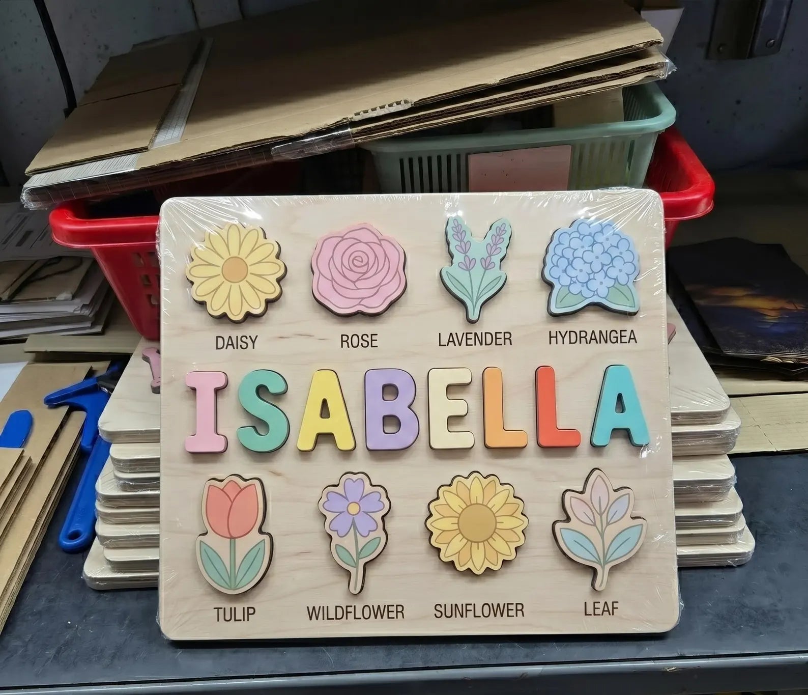 Personalized Wooden Name Puzzle, Chess Theme Toy, Montessori Learning, Nursery Decor. NPPETAL13