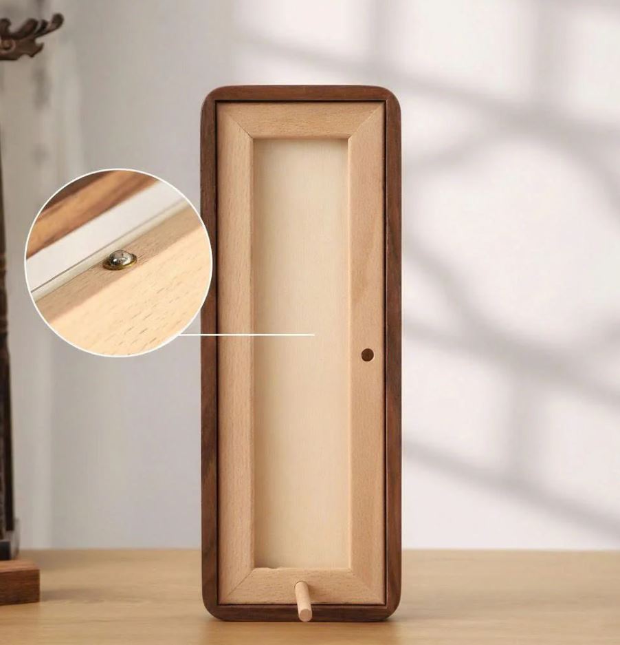 Photo Booth Frame for Photo Strips, Solid Walnut Wood Picture Frame, Long Photo Strip Holder for Photo Booth Prints