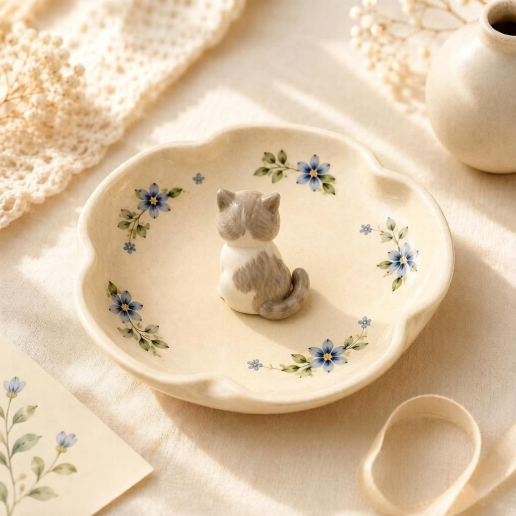 Custom 3D Pet Ring Dish, Personalized Ceramic Jewelry Tray, Handmade Cat Portrait Trinket Bowl, 3D Pet Portrait Ring Holder, Dog Lover Gift. CPPETAL09