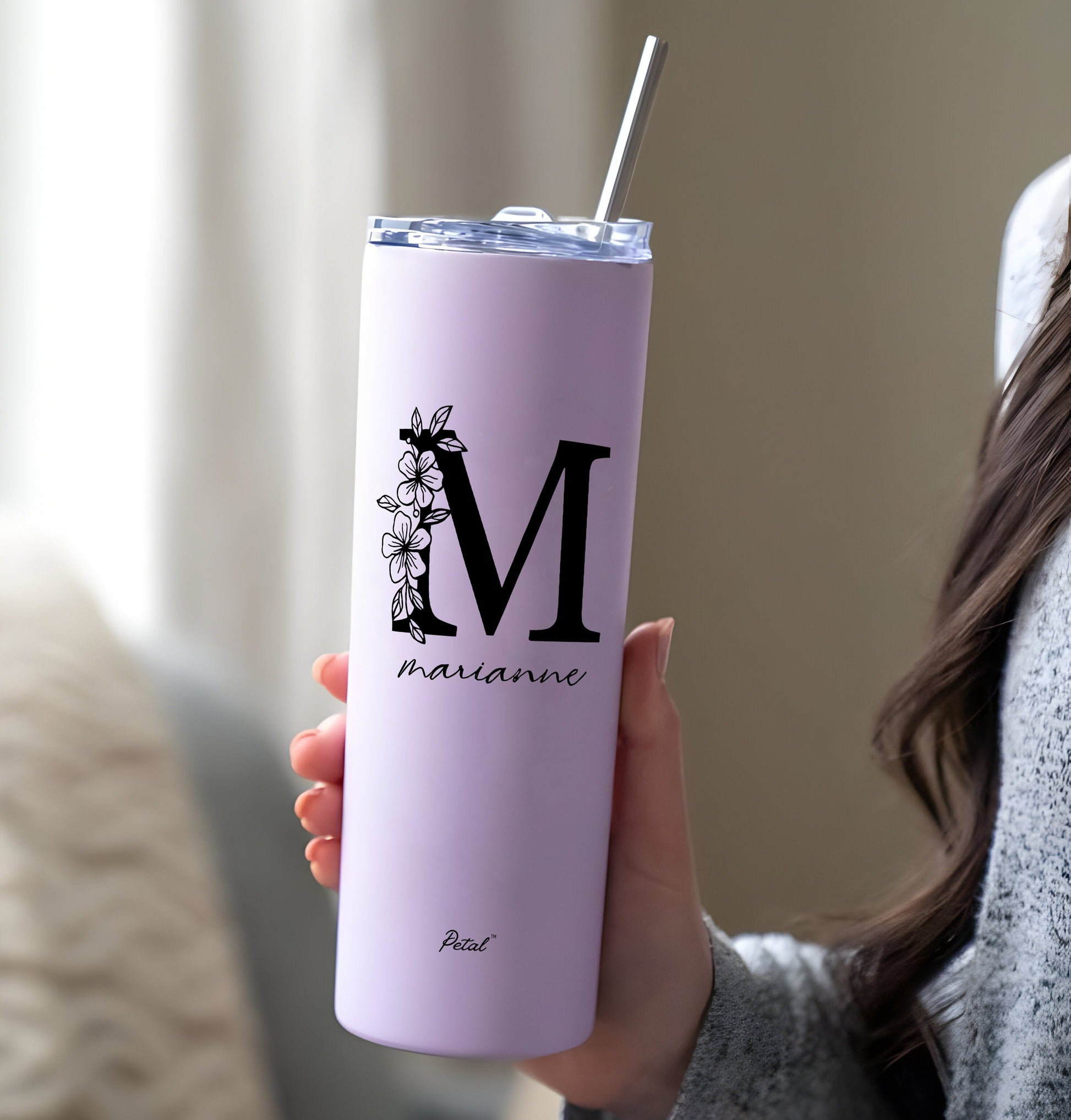 Personalized Flower Girl 30oz Skinny Glitter Tumbler, Bridesmaid Gift, Custom Name Travel Cup, Birthday Gift, Gift For Her Mother