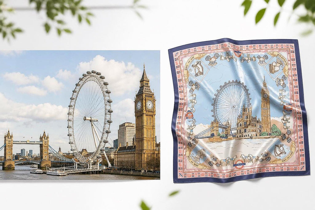 Custom Silk Scarf Wedding Gift, Personalized Bridesmaid Scarf, Photo Memory Scarf, Bridal Party Favor, Custom Portrait Silk Wrap. SSPETAL24