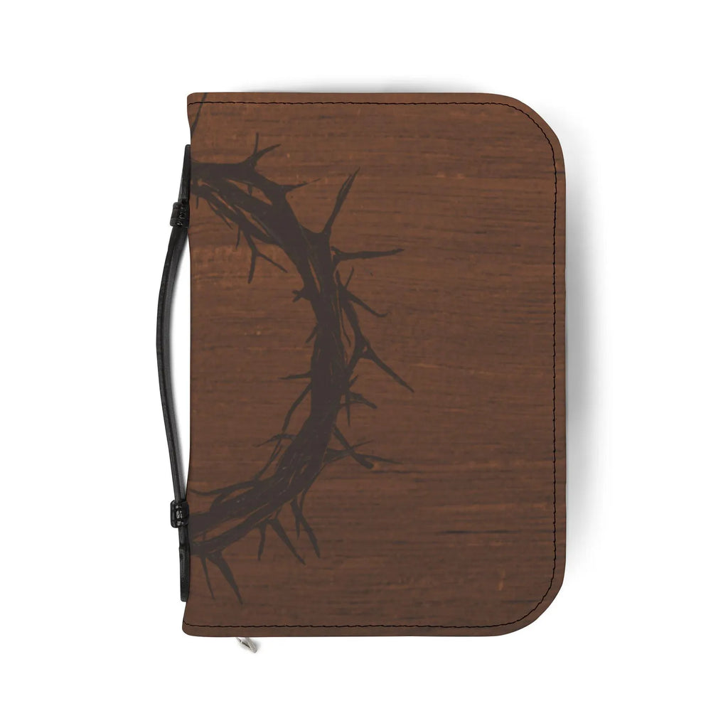 Crown of Thorns Bible Cover | Zippered Leather-look Scripture Organizer. BCPETAL4