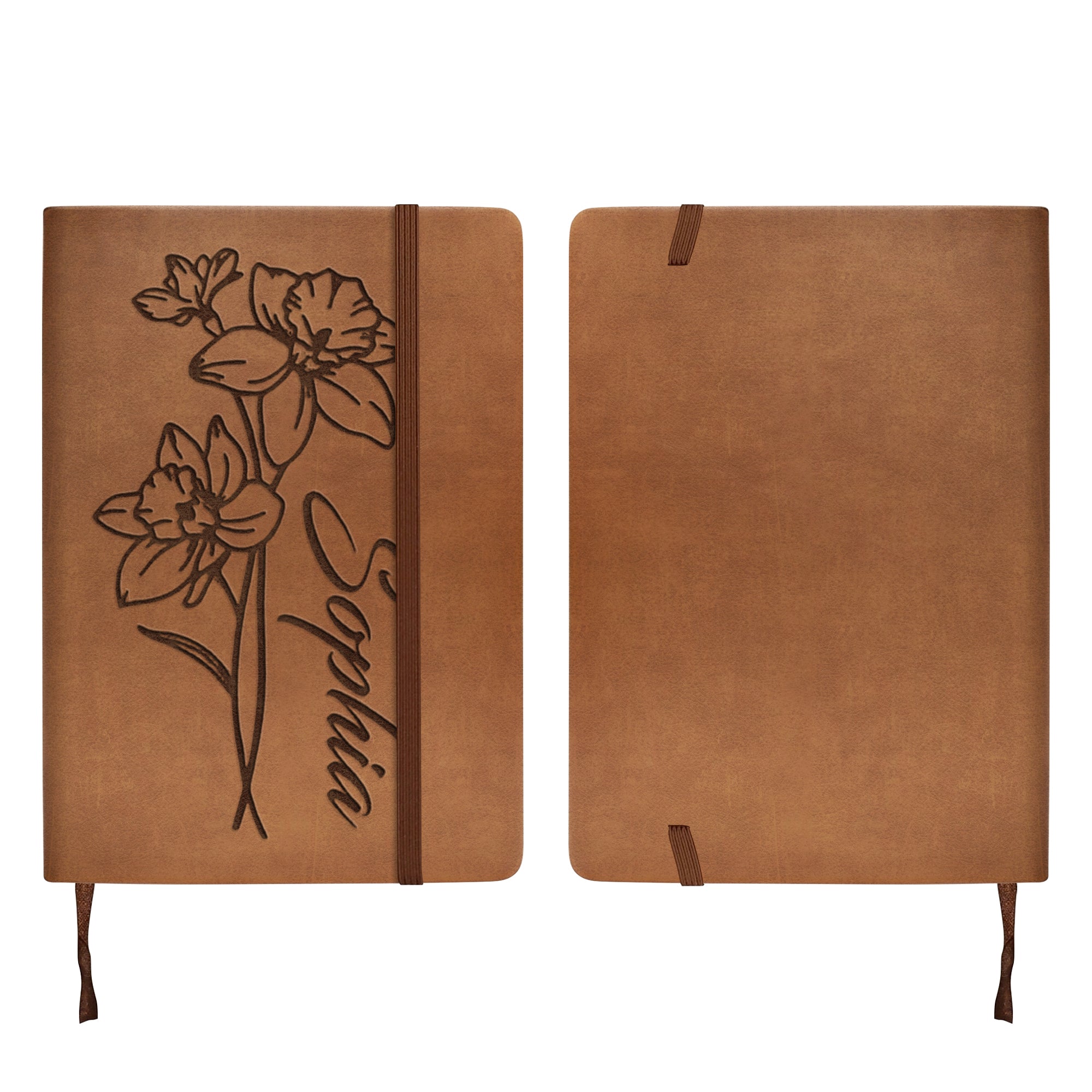 Personalized Birth Flower Notebook With Name, Custom Journal, Floral Diary, Mothers Day Gift, Bridesmaid Proposal, Unique Gifts for Her