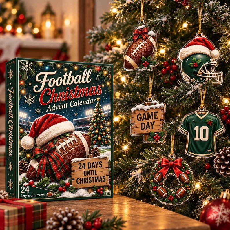 Football Advent Calendar 2026, Christmas Countdown Calendar, Football Player Gift, Sports Fan Gift, Football Mom Christmas Gift AXMAS31