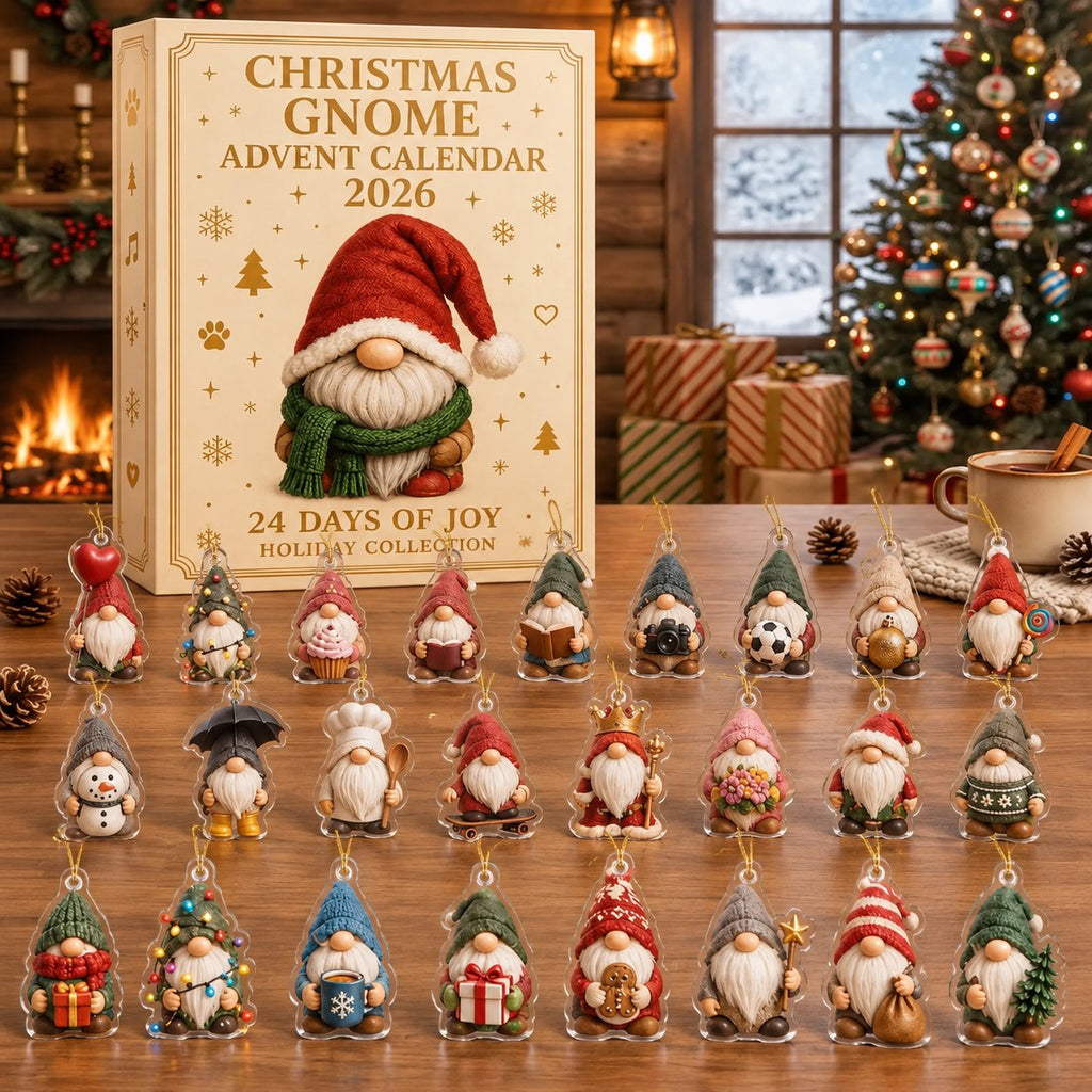 Christmas Gnome Advent Calendar 2026, Gnome Christmas Countdown Calendar, Cute Gnome Gift, Holiday Decor Gift, Christmas Gift for Family AXMAS34