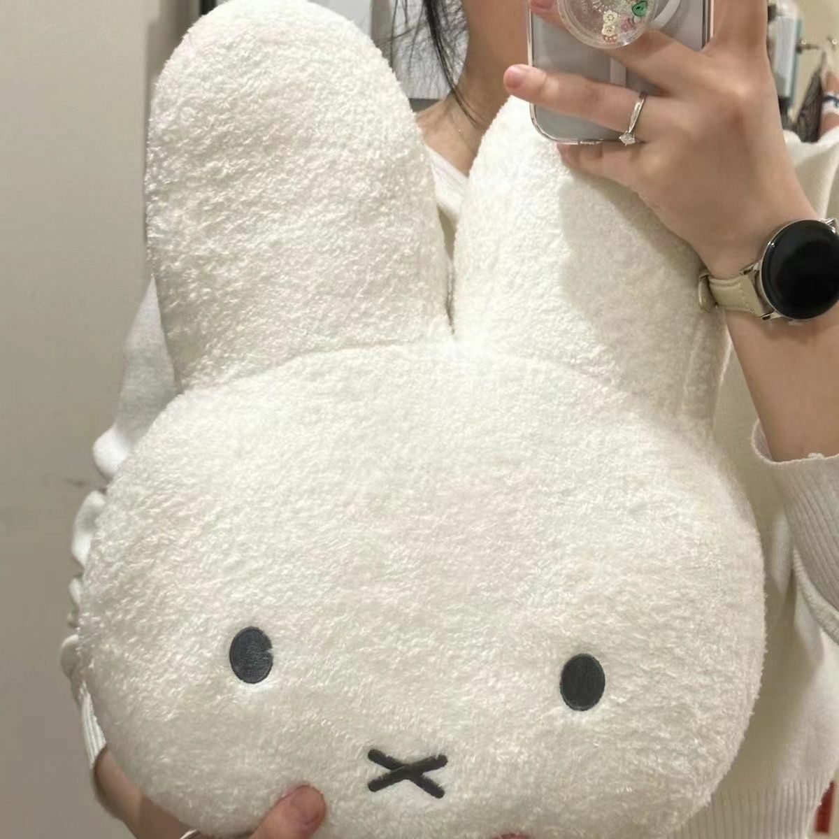 Cute Miffy Rabbit Plush Pillow Doll Stuffed Toy Sofa Sleeping Pillow Girl's Birthday Gift. CPFPETAL4