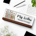 Assistant Principal Desk Name Plaque,Personalized Desk Name Plate for Teacher,Back To School Teacher Gift, Custom Name Teacher Acrylic Block. DNPETAL02