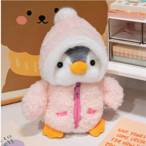 Cross-Border Costume Penguin Doll, Hooded Penguin Plush Toy, Comfort Doll, Polar Animal Figurine, Birthday Gift. CPFPETAL5