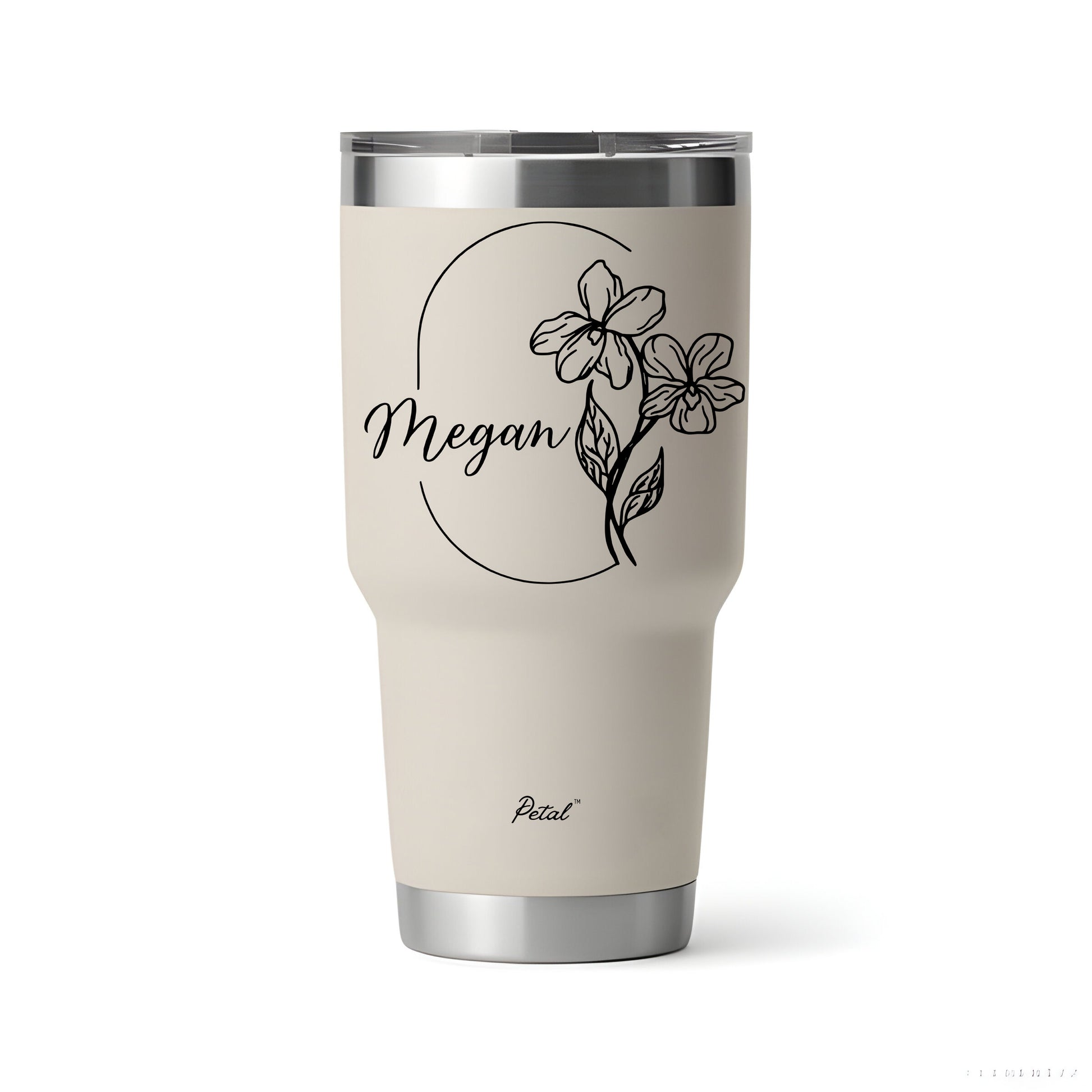 Personalized Birth Flowers With Name Step Tumbler 30oz, Stainless Steel Tumblers With Straw Handle, Custom Birth Month Flowers Cup, Birthday Gift