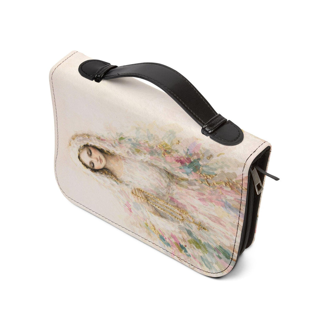 Mary Portrait Bible Cover | Illustrated Mary Art, Religious Scripture Protector. BCPETAL17