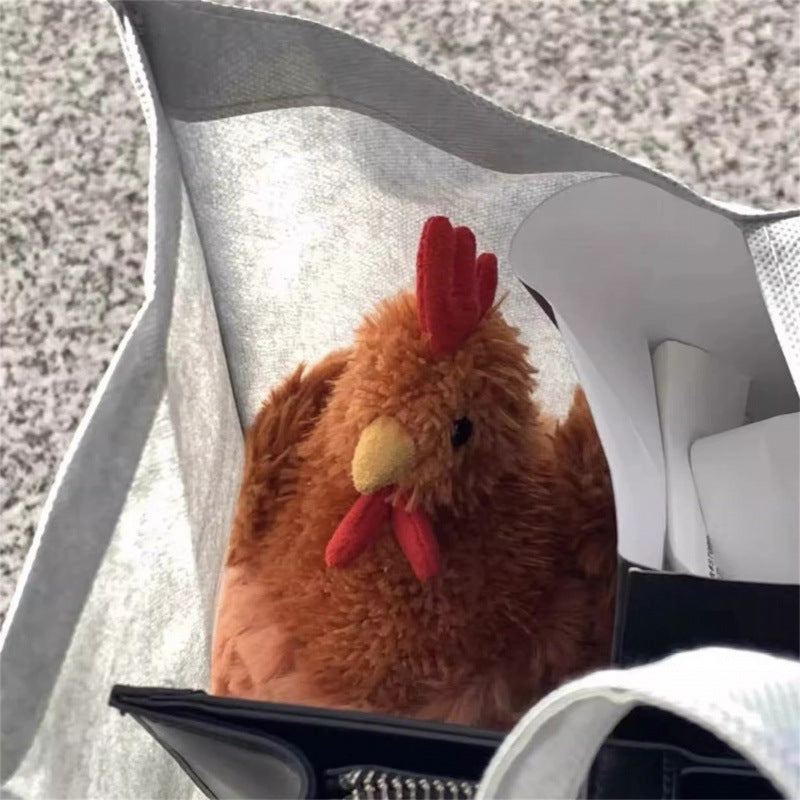 Cute Chicken Plush Toy – Soft Fluffy Hen Stuffed Animal Pillow for Kids, Room Decor & Gift. CPFPETAL2