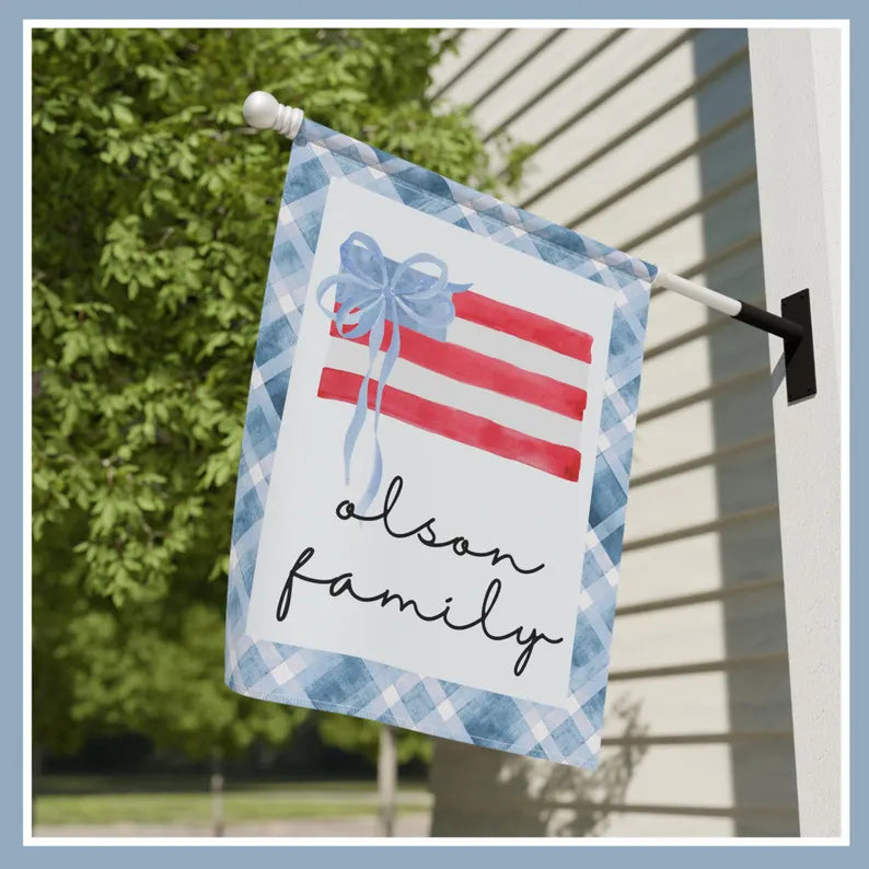 Patriotic Garden Flag: Red White Blue Fourth of July Decor. America 250th Anniversary Garden Flag. GFPETAL07