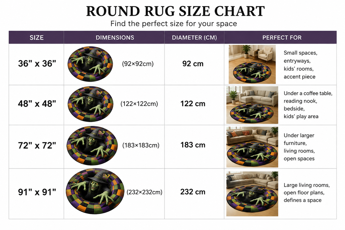 3D Skeleton Halloween Rug, Round Spooky Area Rug, Optical Illusion Floor Mat, Creepy Haunted House Decor. QRPETAL10
