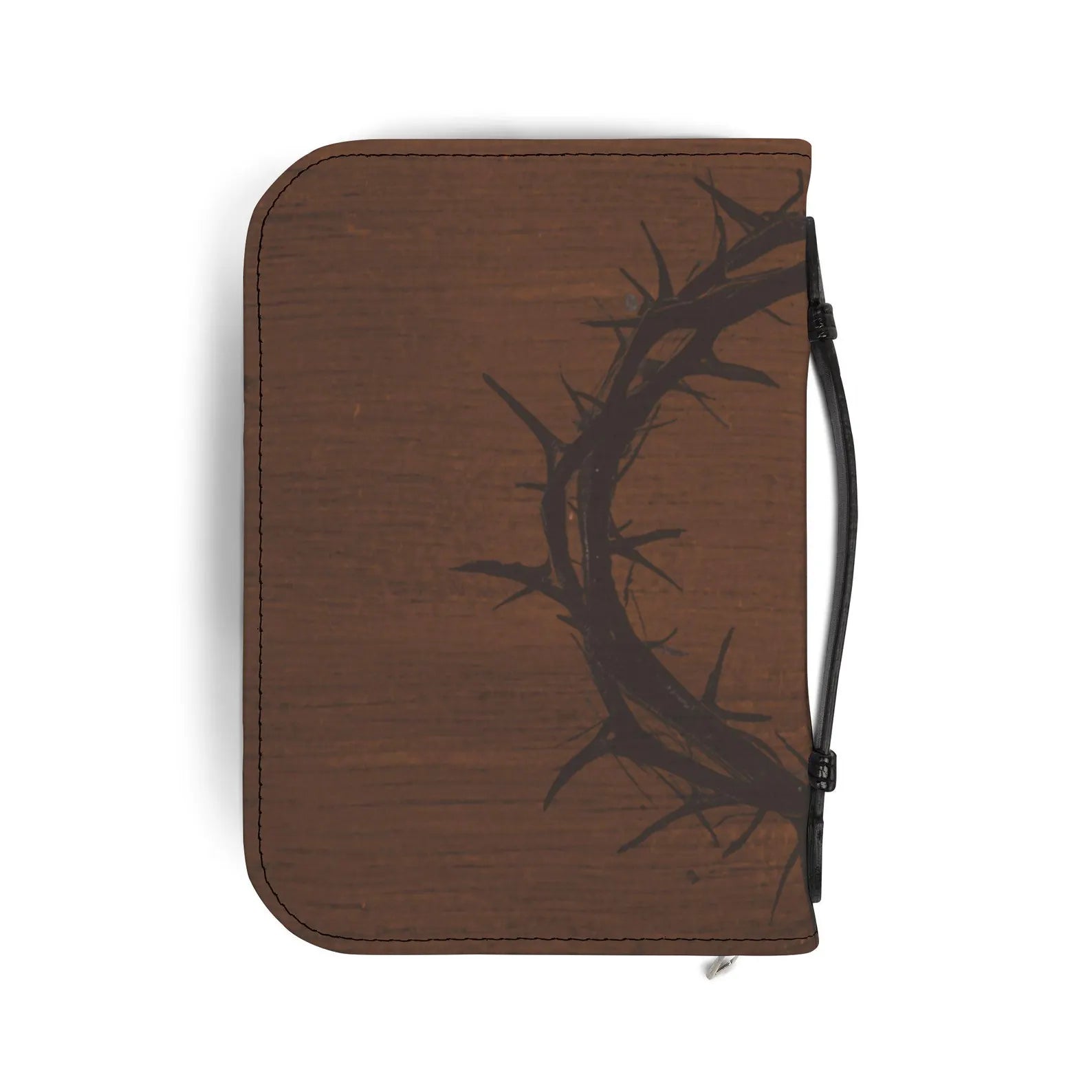 Crown of Thorns Bible Cover | Zippered Leather-look Scripture Organizer. BCPETAL4
