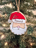 Personalized Santa Christmas Ornament, Santa Ornament, Christmas Hanging Decor WOODOR03