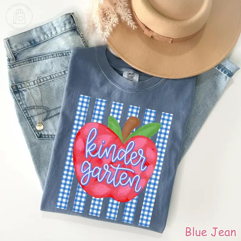Comfort Colors® Kindergarten Teacher Shirt, Back To School Shirt, Teacher Team Shirts. First Day of School Teacher Student Boys Girls Kids. SPETAL8