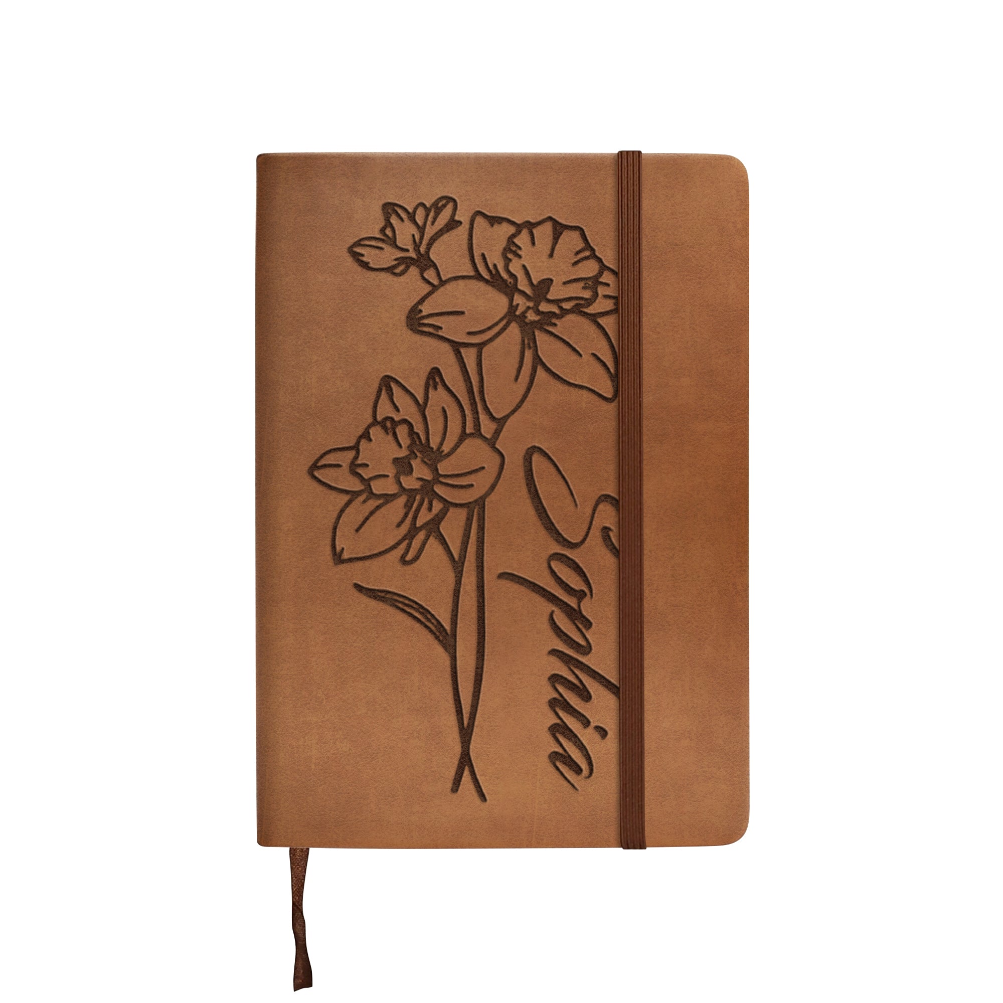 Personalized Birth Flower Notebook With Name, Custom Journal, Floral Diary, Mothers Day Gift, Bridesmaid Proposal, Unique Gifts for Her