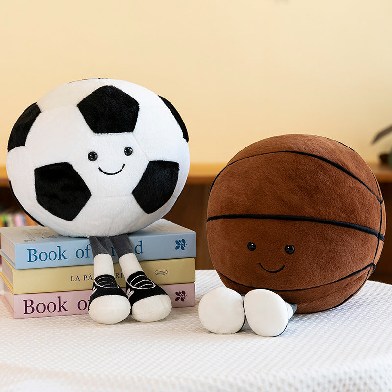 Fun Football Doll Long-Legged Basketball Man Plush Doll Creative Children's Birthday Gift Doll Machine Cross-Border Wedding. CPFPETAL14