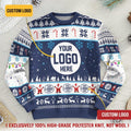 Custom Your Logo Ugly Christmas Sweater, Personalized Company Logo, Custom Photo Image Shirt, Unisex Kid Adult Sweater, Christmas Party Shirt, Holiday Sweatshirts, Xmas Outfit, Christmas Gift UXMAS03