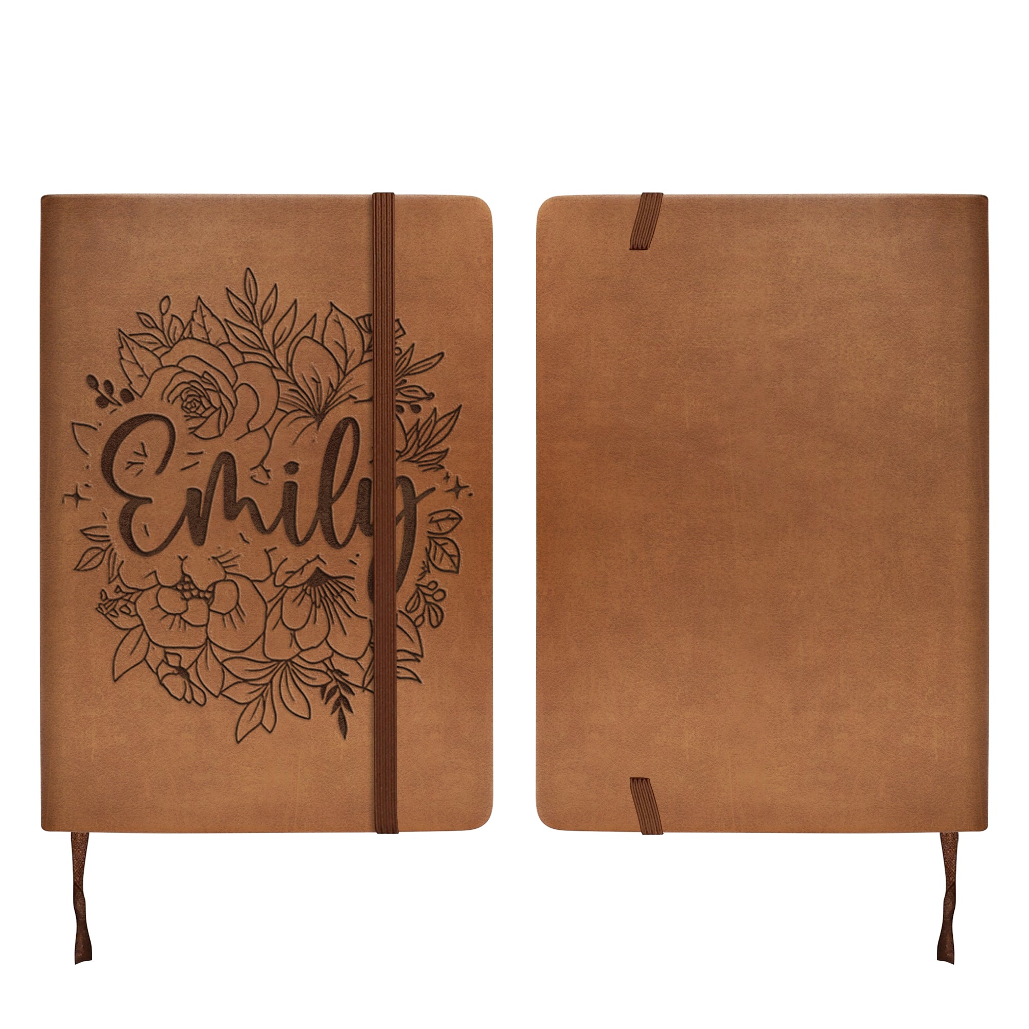 Personalized Flowers With Name Notebook, Custom Floral Journal, Writing Diary, Unique Stationery Gift, Birthday Gift for Her