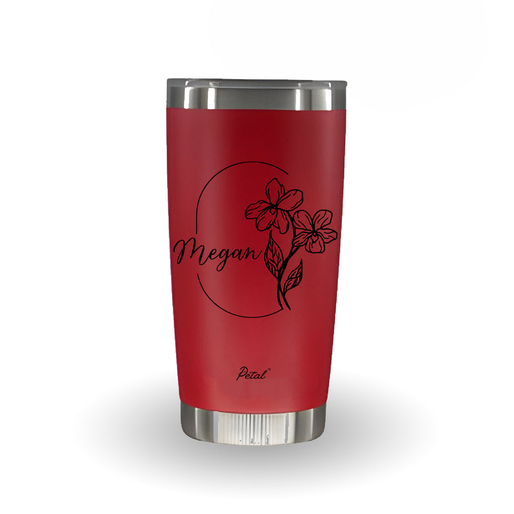 Personalized Birth Flowers With Name 20oz Stainless Steel Tumbler, Bridesmaid Gift, Custom Name Travel Cup, Birthday Gift, Gift For Her Mother