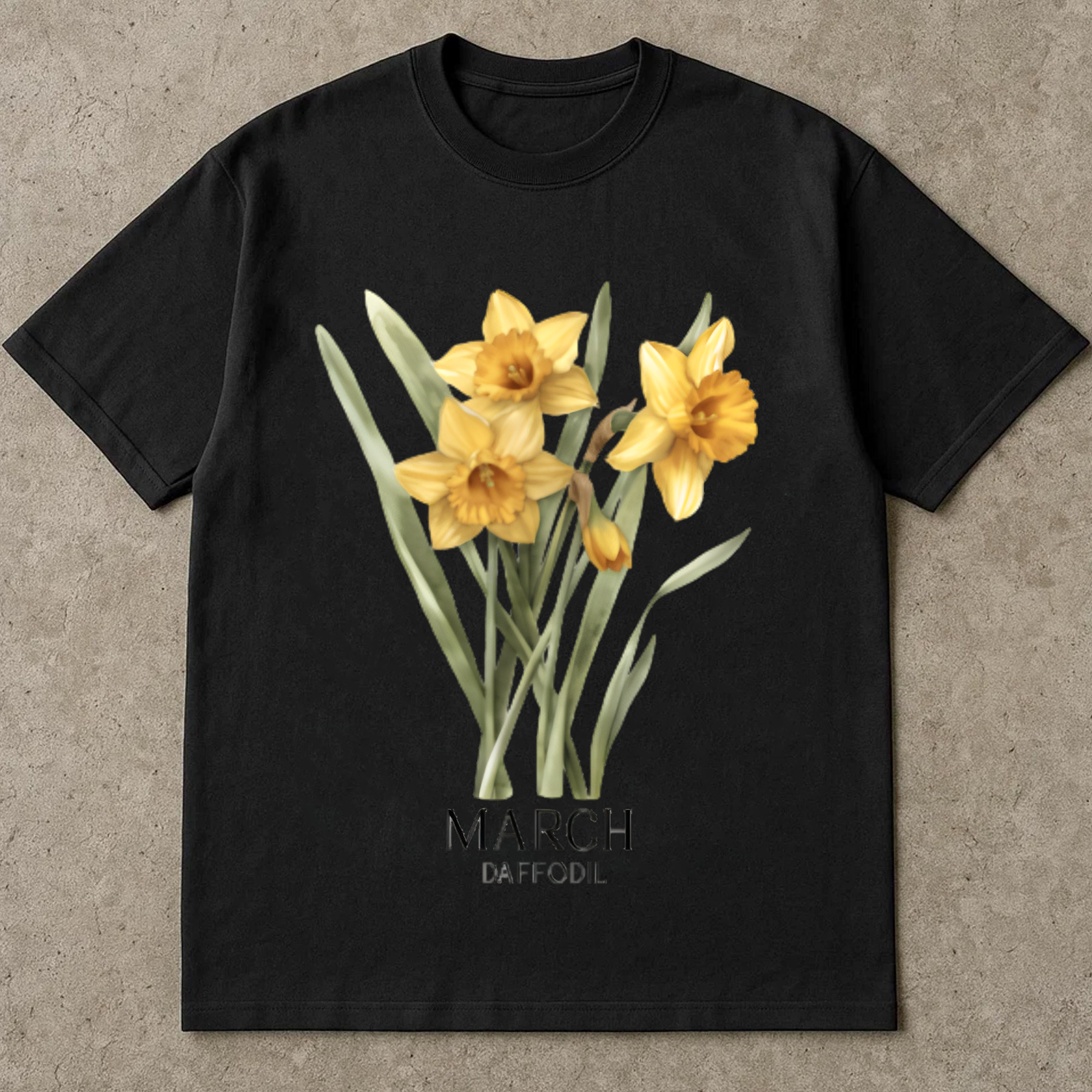 March Birth Flower Shirt, Daffodil Floral Tee, Botanical Spring Shirt, Yellow Flower Shirt, Birth Month Gift Tee